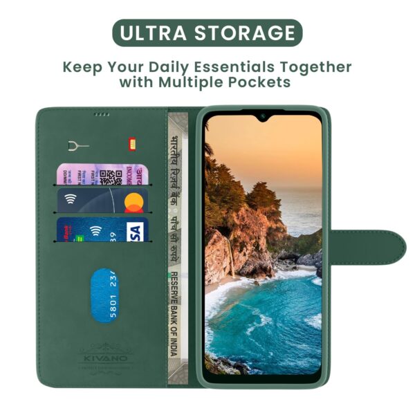 Compatible for Vivo V70 Elite 5G/ Vivo V70 5G Artisanal Leather Wallet Case with Card Holder for Men Women, Magnetic Flip Folio Cover with Stand RFID Blocking Cell
