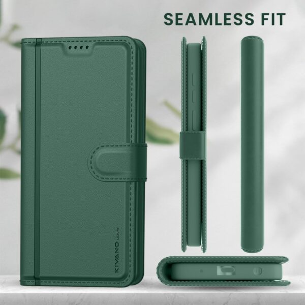 Compatible for Vivo V70 Elite 5G/ Vivo V70 5G Artisanal Leather Wallet Case with Card Holder for Men Women, Magnetic Flip Folio Cover with Stand RFID Blocking Cell