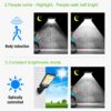 Solar Wall Lights Outdoor Motion Sensor Auto Chargeable Exterior LED Sconce Front Porch Security Lamps Waterproof for Patio Garden, Solar Lights for Home (Black)