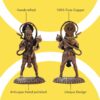 2.75-Inch Handmade Copper Hanuman Idol with Patina Antique Finish