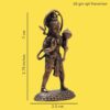 2.75-Inch Handmade Copper Hanuman Idol with Patina Antique Finish