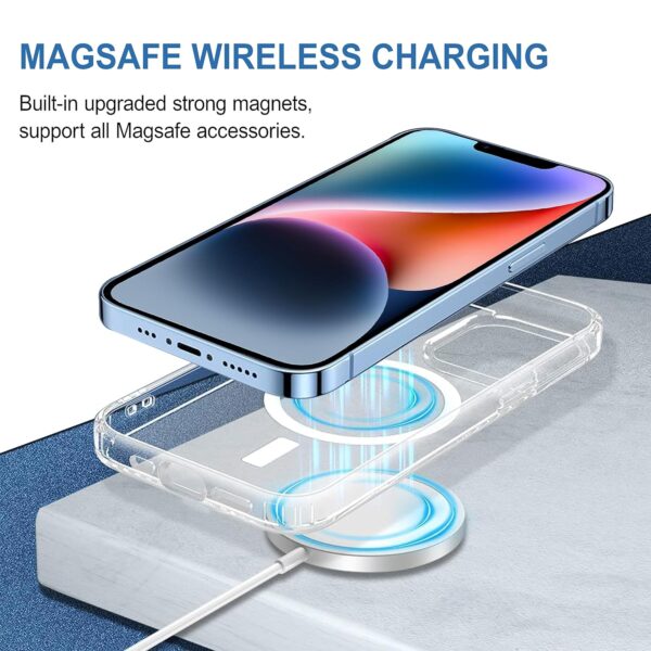 1775472912_CEDO-Magfit-Backcover-for-iPhone-1314-Mag-Safe-Wireless-Charging-Designed-with-Magnetic-Lock-Shockproof-Phone-Bumper-Transparent-Back-Case-Cover-Transparent.jpg CEDO Magfit Backcover for iPhone 13/14 | Mag-Safe Wireless Charging | Designed with Magnetic Lock Shockproof Phone Bumper Transparent Back Case Cover (Transparent)
