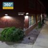 Solar Lights Outdoor, Flood Light Dusk to Dawn, Waterproof Parking Lot Lights with Motion Sensor, Solar Powered Outdoor Lights for Yard, Garden, Street, Street Light with Remote for Parking