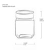 Treo by Milton Cube Storage Containers, Set of 2, Glass Jar with Air Tight Steel Lid, 580 ml each, Transparent Jars for Snacks, Pulses, Masala, Pickles, Cereals, Cookies, Dry Food
