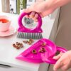 Solitude Small Broom Brush and Dustpan Set Desktop Broom Sweep Cleaning Brush Dust Remover Pan Car Keyboard Cleaning Household Dust Pan