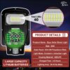 Epyz 50 Watt Solar Street Light Outdoor with Remote 40 Led Motion Sensor and Dusk to Dawn for Garden, Street, Lawn [ with Out Pole ] [ Pack of 1, Warm Yellow ]