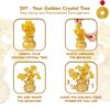 Ekhasa Nostrae Feng Shui DIY Citrine Crystals Golden Tree of Life Showpiece for Fortune Money Good Luck Wealth Prosperity & Success | Fengshui Charms Gemstone Vastu Items Table Piece for Office