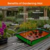 Casa De Amor Gardening Mat 75x100 cm | Waterproof & Foldable HDPE Mat with Snap Buttons | for Soil Mixing, DIY & Plant Care | Green-Orange (Pack of 1)