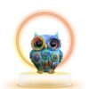 Owl 3D Printed Statue | Handcrafted Look Decorative Owl Figurine for Home Décor, Office & Living Room | Good Luck Vastu Feng Shui Owl Statue with Detailed Wings | L10 x W10 x H10 cm
