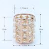 Crystal Makeup Brush Holder Organizer, Rose Gold Bling Cosmetic Storage Cup, 7.8cm Diameter x 11cm Height, for Vanity Bathroom Bedroom Office Desk