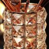 Crystal Makeup Brush Holder Organizer, Rose Gold Bling Cosmetic Storage Cup, 7.8cm Diameter x 11cm Height, for Vanity Bathroom Bedroom Office Desk