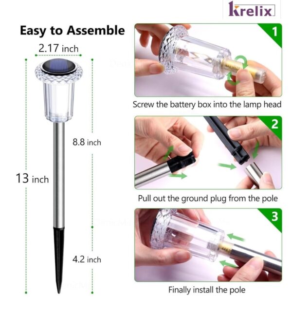 1775505284_Solar-Pathway-Lights-Outdoor-6-Pack-LED-Waterproof-Stainless-Steel-Garden-Stake-Lights-for-Path-Walkway-Driveway-Yard-Patio.jpg Solar Pathway Lights Outdoor 6 Pack LED Waterproof Stainless Steel Garden Stake Lights for Path, Walkway, Driveway, Yard, Patio