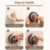 Suction Cup Toilet Paper Holder with Shelf in Bathroom | Towel & Bottle Rack for Bathroom | Towel Hangers | Self Adhesive Suction Heavy Duty, Accessories Set for Bath | Walnut Color