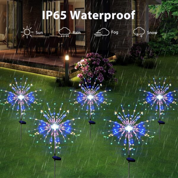 Ostin Solar Fireworks Lights Outdoor Waterproof | Firework Solar Lights Outdoor Flexible Copper Wire| Solar Firework Lights 8 Light Modes | for Garden - Landscape - Décor