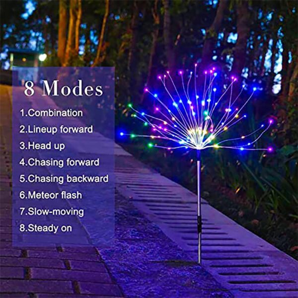 Ostin Solar Fireworks Lights Outdoor Waterproof | Firework Solar Lights Outdoor Flexible Copper Wire| Solar Firework Lights 8 Light Modes | for Garden - Landscape - Décor