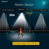 Homehop Solar Street Light Outdoor Waterproof 50 Watt LED Motion Sensor Security Wall Wireless Automatic Lamp for Home, Balcony, Pathway.(Cool White, ABS)