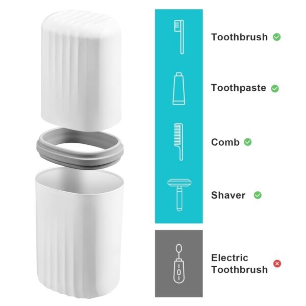 ZUKU 1 pcs Tooth Brush Holder for Bathroom Toothbrush Cover Case Box Toothbrush Holder for Travel Essentials Travelling Accessories Travel Toothbrush Holder(Blue or Pink)