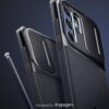Spigen Optik Armor | Samsung Galaxy S25 Ultra Case [Camera Protection][Air Cushion Protection] Galaxy S25 Ultra Back Cover | TPU+PC - Black