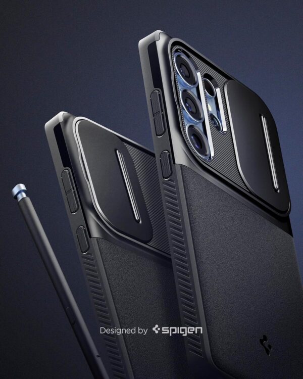 Spigen Optik Armor | Samsung Galaxy S25 Ultra Case [Camera Protection][Air Cushion Protection] Galaxy S25 Ultra Back Cover | TPU+PC - Black
