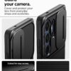 Spigen Optik Armor | Samsung Galaxy S25 Ultra Case [Camera Protection][Air Cushion Protection] Galaxy S25 Ultra Back Cover | TPU+PC - Black