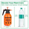 Cinagro Pressure Spray Pump (Orange 2 L), Gardening Water Pump Sprayer, Plant Water Sprayer for Home Garden, Spray Bottles for Garden Plants and Lawn, Plant Watering Can