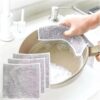 10 Pack Non-Scratch Dish Wash Cloth, Steel Wire Dish Cloth, Wire Dishwashing Rags Stainless Steel Scrubber Non-Scratch Wire Dishcloth for Washing Dishes Sinks Counters ADC-1010