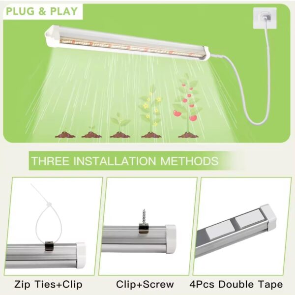 1775521458_Aluminium-LED-Grow-Lights-2Ft-40W10W-x-4-for-Indoor-Plants-Full-Spectrum-Plug-and-PlayEnergy-efficient-Pack-of-4.jpg Aluminium LED Grow Lights 2Ft 40W=10W x 4 for Indoor Plants, Full Spectrum (Plug and Play)(Energy efficient) Pack of 4