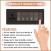 Copper Rose Gold Switch Stickers Embossed for Switch Board | Pack of 330 Stickers for Home Including Fan, Light and Many More