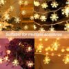 One94Store Snowflake String Fairy Lights – 14 LED, 3 Meter, Warm White, Waterproof Plug-in Extendable Decorative Lights for Christmas, Wedding, Bedroom, Home & Garden