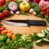 Polyguards Premium Kitchen Knives Set of 2, Small Point and Round Iron Kitchen Knife Used for Vegetable, Meat Fish Cutting Chaku Knife (Black)