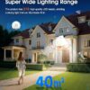 XERGY Solar LED Flood Light – 310 LED Curved Wide-Angle Outdoor Security Wall Light with Motion Sensor & Remote Control | Waterproof | 5-Meter Attached Cable for Home, Garden, Parking, Gate & Yard