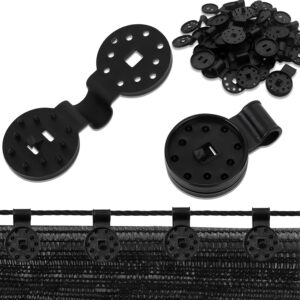 Shade Cloth Clips Heavy Duty Lock Grip for Sun Shade Net | Reusable Plastic Round Clamps for Garden, Greenhouse, Bird Net, Anti-UV Netting | Windproof Awning Fastener ((30 Pieces))