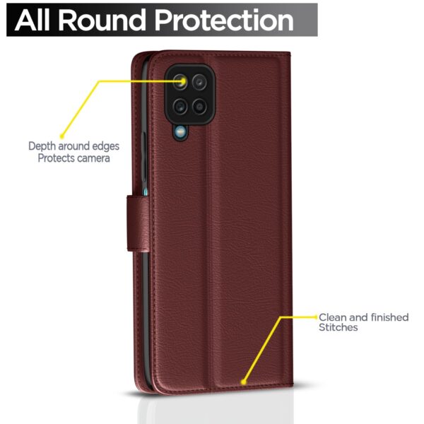 1775550091_Pikkme-Samsung-Galaxy-M32-4G-M32-Prime-F22-4G-Flip-Cover-Leather-Finish-Inside-TPU-with-Card-Pockets-Wallet-Stand-and-Shock-Proof-Magnetic-Closing-Complete-Protection-Flip-Case-Brown.jpg Pikkme Samsung Galaxy M32 4G / M32 Prime / F22 4G Flip Cover Leather Finish | Inside TPU with Card Pockets | Wallet Stand and Shock Proof | Magnetic Closing | Complete Protection Flip Case (Brown)