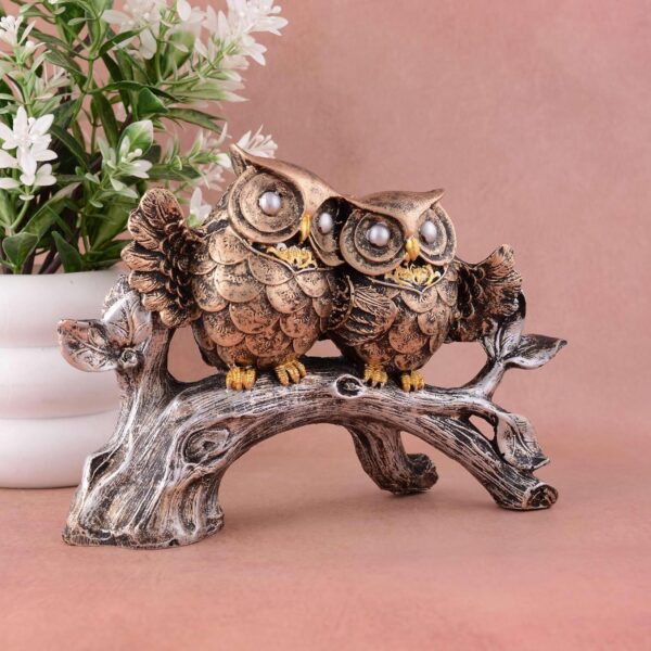 Owl Family Sitting on Tree Decorative Bird Showpieces Statue for Owl Family Sitting on Tree Decorative Bird Showpieces Statue for Home Decor Living Room Bedroom Wall Shelf Table Top Garden Decoration Items -2