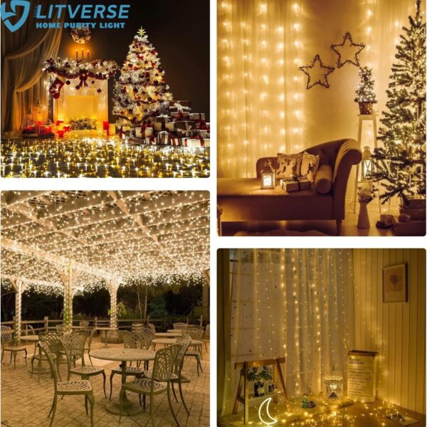 1775572697_LITVERSE-Solar-String-Fairy-Lights-inbuilt-800-mAh-Battery-12-Meter-120-LED-Waterproof-Ip65-Copper-Wire-with-8-Mode-Sturdy-Quality-Outdoor-Garden-Christmas-Tree-Diwali-Lights-Home-Decoration.jpg LITVERSE Solar String Fairy Lights inbuilt 800 mAh Battery | 12 Meter 120 LED Waterproof Ip65 Copper Wire with 8 Mode, Sturdy Quality | Outdoor Garden Christmas Tree, Diwali Lights Home Decoration