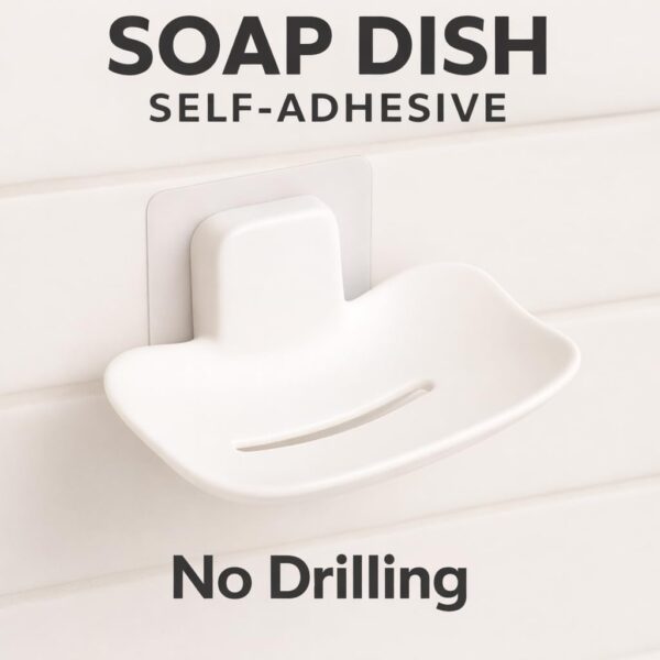 1775574263_2-Pcs-Self-Adhesive-Soap-Holder-for-Bathroom-Wall-Mounted-No-Drill-Soap-Stand-with-Water-Drainage-Strong-Sticker-Plastic-Soap-Dish-for-Wash-Basin-Kitchen-Pack-of-1.jpg 2 Pcs Self-Adhesive Soap Holder for Bathroom Wall Mounted No-Drill Soap Stand with Water Drainage | Strong Sticker Plastic Soap Dish for Wash Basin & Kitchen (Pack of 1)