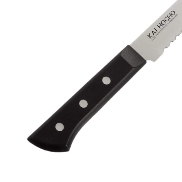 Kai Hocho Premium Bread Kitchen Knife for Slicing Cakes, Bread and Pastries (Stainless Steel, Black & Silver)
