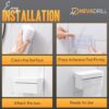 Garbage Bag Holder For Dustbin Bags, Garbage Bag Roll Dispenser With Self Adhesive Wall Mount, No Drill Installation, [Nr-1325](Plastic, White, Pack Of 1 Count)