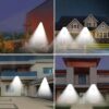 Wall Lights with Remote Control and Motion Sensor Bright Security LED Waterproof Street Lamps with Solar Outdoor Lights, Waterproof Portable Security Floodlight for Porch Garden