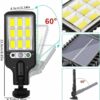 Wall Lights with Remote Control and Motion Sensor Bright Security LED Waterproof Street Lamps with Solar Outdoor Lights, Waterproof Portable Security Floodlight for Porch Garden