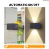 Homehop Solar Light Outdoor Garden Waterproof Adjustable Up and Down Solar Fence Lights, LED Decorative Lamp for Home Wall, Balcony, Yard, Porch, and Patio
