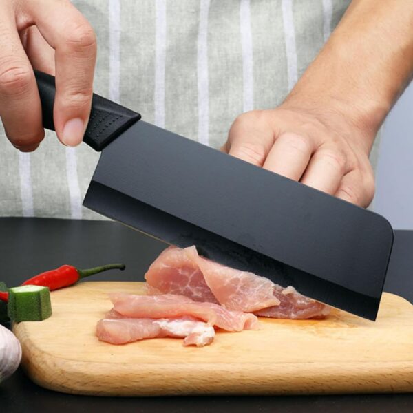 upsimples Set of 3 Stainless Steel Kitchen Knife Set | High-Carbon Stainless Steel Kitchen Knife |Vegetable Knife| Chef Knife| Sharp Edge Cutting Chef Knifes for Chopping Vegetables, Fruits (Black)