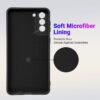 LIRAMARK Silicone Soft Back Cover Case for Samsung Galaxy S21 FE 5G (Silicone Black)