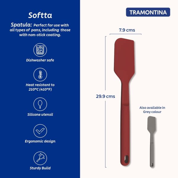 1775599602_Tramontina-Softta-Red-Silicone-Spatula-–-Heat-Resistant-up-to-210°C-Ideal-for-Cooking-Flipping-Stirring-–-Safe-for-Nonstick-Ceramic-Cookware.jpg Tramontina Softta Red Silicone Spatula – Heat Resistant up to 210°C, Ideal for Cooking, Flipping & Stirring – Safe for Nonstick & Ceramic Cookware