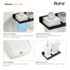 Ruhe Ember Wall-Mounted Soap Dispenser With Tumbler Holder, Black | Space Aluminium | Easy Refill Glass Dispenser & Removable Tumbler | Modern Bathroom Organizer