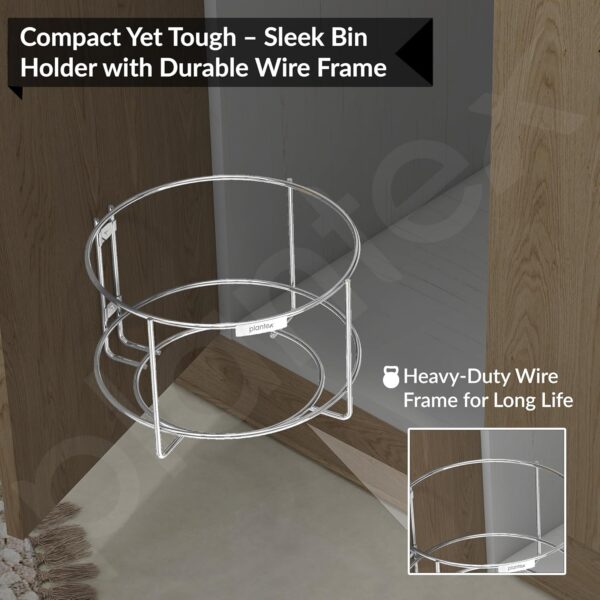 1775611611_Plantex-High-Grade-Stainless-Steel-Dustbin-Stand-for-Kitchen-CabinetDust-Bin-HolderModular-Kitchen-Fixture-Dia-10-Inches-Silver.jpg Plantex High Grade Stainless Steel Dustbin Stand for Kitchen Cabinet/Dust Bin Holder/Modular Kitchen Fixture (Dia 10 Inches-Silver)