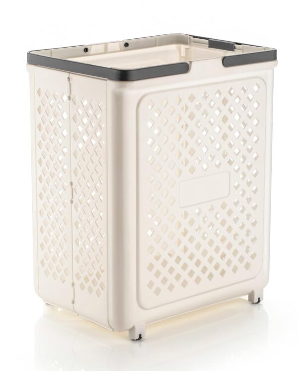 1775613810_Foldable-Laundry-Basket-With-Wheels-Ventilated-Hamper-For-Clothes-Storage-For-Bathroom-Laundry-Room-Collapsible-Laundry-Bin-With-Lid-White-Pack-of-1.jpg Foldable Laundry Basket With Wheels Ventilated Hamper For Clothes Storage For Bathroom Laundry Room Collapsible Laundry Bin With Lid (White) Pack of (1)