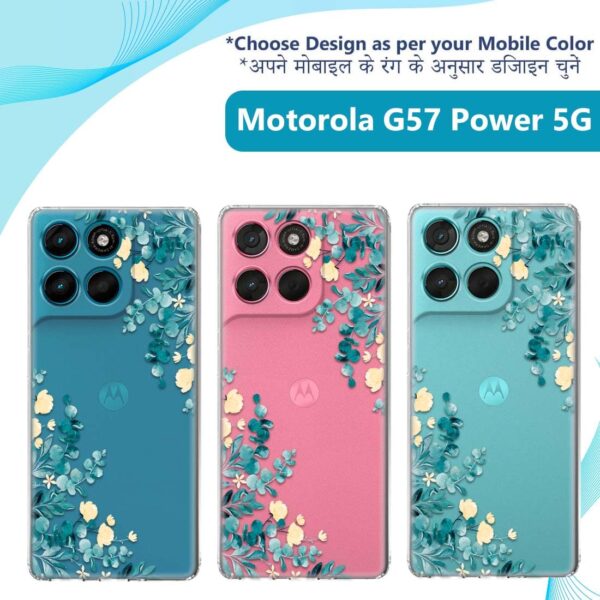Fashionury Back Cover Case Designer Flexible Soft Back Case Cover for Motorola G57 Power 5G -D0153