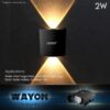 2-Watt U-Shape Up Down Outdoor LED Wall Light with Aluminium IP65 Grade Waterproof Body Warm White, Pack of 1 (with 2 Years Warranty)