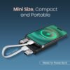 Portronics Keylink 4 in 1 Multifunctional Fast Charging Cable With In Built KeyChain, 25cm Length, Tangle Free Flat Cable, Type C to Type C/Lightening, USB A, Fast Data Sync (White)